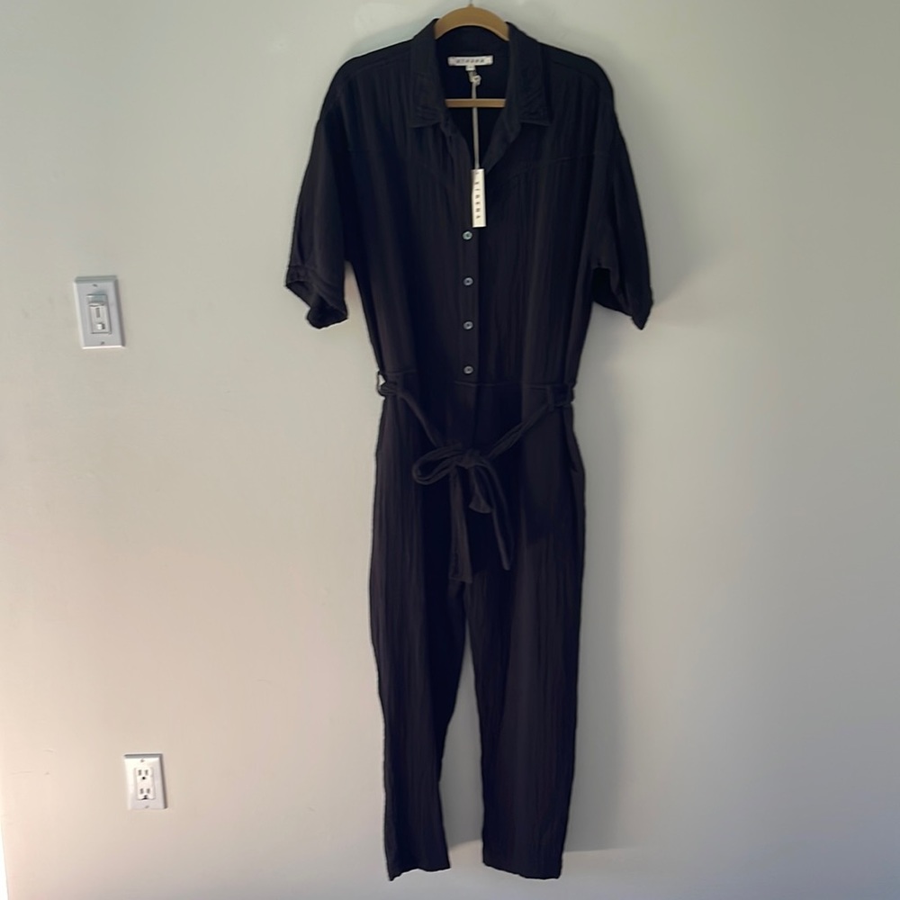Xirena Black Theo jumpsuit L NWT